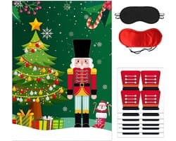 Kerstspel voor Feesten - Interactief Speelgoed - Familiebijeenkomsten - Grappige Blinddoek Activiteit - 27 x 20 x 1 cm