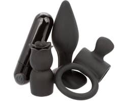 Sensationsdeluxe - Pleasure Kits - Mini Vibarator - Butt Plug - Penis Ring - Vibarator Roos mini - elektrisch