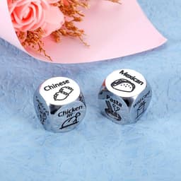 2 Stks Verjaardag Date Night Gifts Food Decision Dice Decider Valentijnsdag Geschenken voor Hem Haar Kerst Verjaardagscadeaus voor Man Vrouw Vriend Vriendin Grappige Geschenken voor Vrouwen Mannen — thumbnail 4