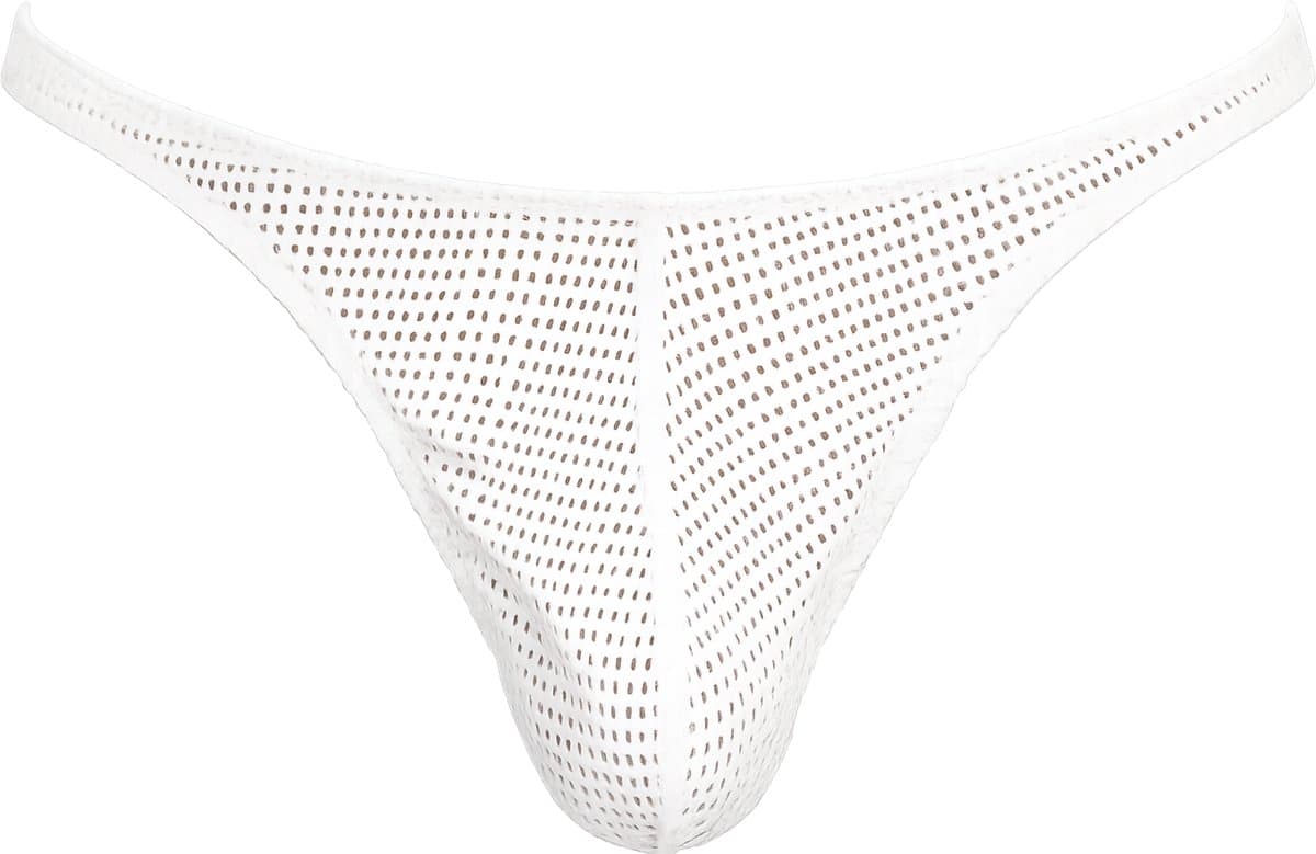 Barcode Berlin Thong Lor White - MAAT XL - Erotisch Heren Ondergoed - String voor Man - Sexy mannen String — afbeelding 1