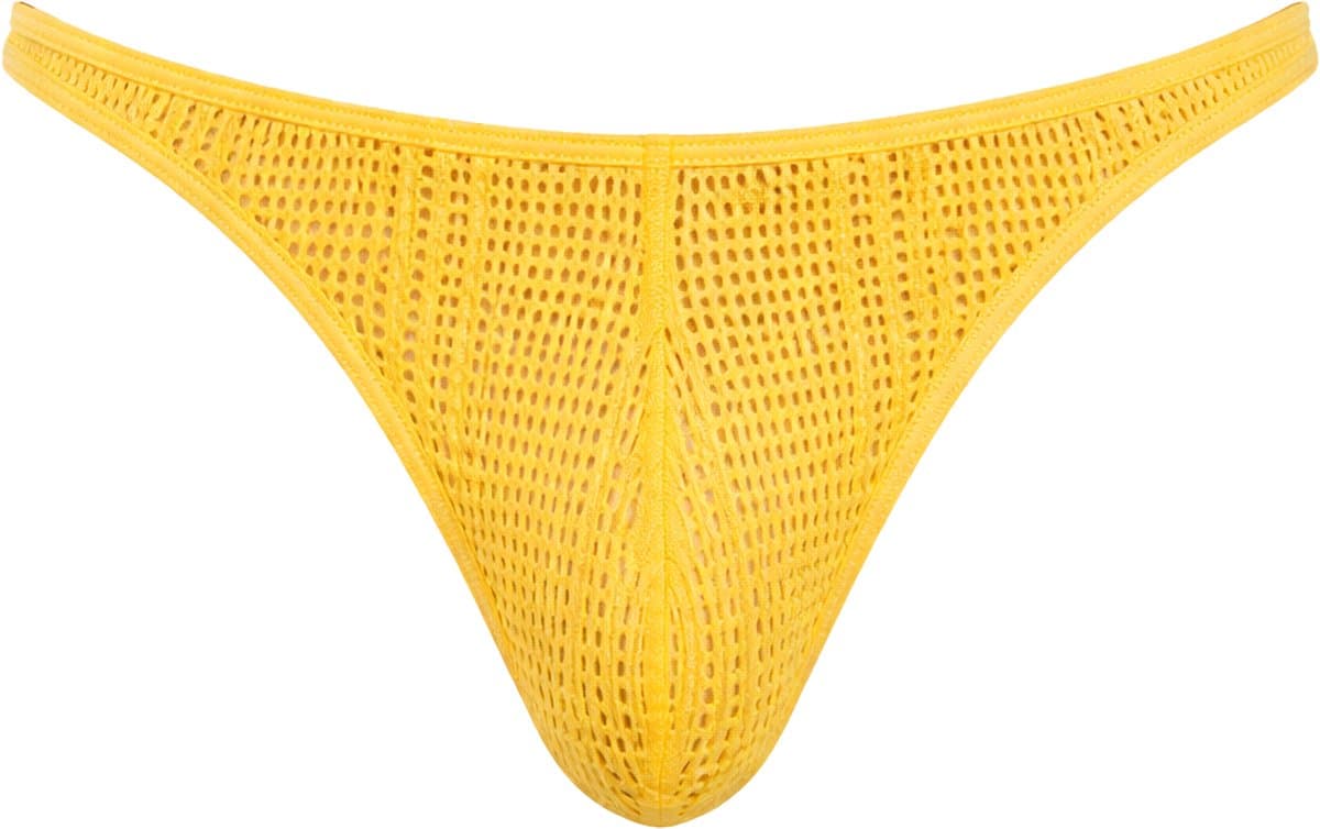 Barcode Berlin Thong Gor Yellow - MAAT M - Erotisch Heren Ondergoed - String voor Man - Sexy mannen String — afbeelding 1