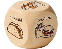 Houten Dobbelstenen - Beslisserspel - Romantische Avonden - Stimuleert Interactie - 3x3cm - Uniek