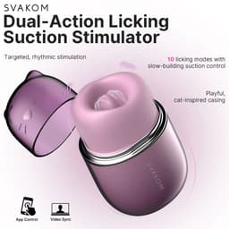 Svakom - Klitty - Likkende & Zuigende Clitoris Stimulator - Dusty Lavender — thumbnail 5
