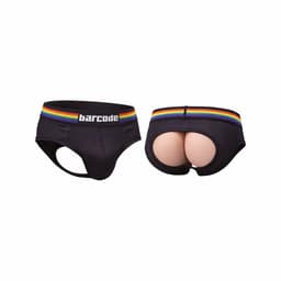 Barcode Berlin Backless Brief Pride Black - MAAT M - Erotisch Heren Ondergoed - Slip voor Man - Sexy mannen Slip — thumbnail 1