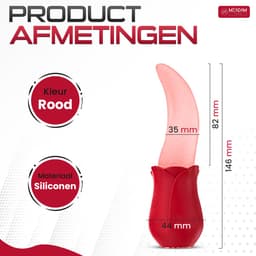 ME'ADAM - Tong Vibrator voor Vrouwen – Clitoris Stimulator met Lick-Beweging – 10 Standen – Siliconen – Oplaadbaar & Waterbestendig - Sextoys voor vrouwen — thumbnail 3