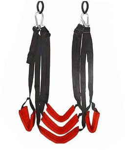 Velmio Sex schommel - Bondage set - Stevig - Sexspeeltjes Voor koppels - Rood/Zwart - 5 Extra zachte kussens — thumbnail 6