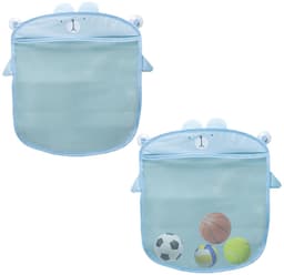 ZEYNOMAX- Opbergzak - 2 Stuks - Badkameropberger - Opbergnet - Kleding/To toys - Antislip Zuignap - 35 x 39 cm — thumbnail 1