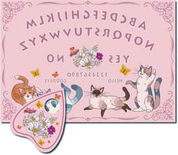Houten Ouijabord - Pendelbord Kat - Spirituele Communicatie - Uniek Kittendesign - 30 x 21 cm - Roze — thumbnail 1