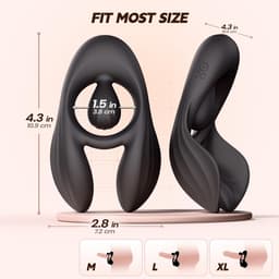 Daity Vibrerende Cockring voor Mannen en Koppels – Penisring met 3 Motoren, 10 Vibratiestanden en Afstandsbediening – Clitoris- en Teelbalstimulatie – Dubbele Teelbalvibrator — thumbnail 6