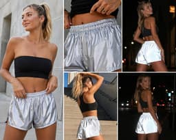 Dames Reflecterend Short - Zilver - Korte broek — thumbnail 2