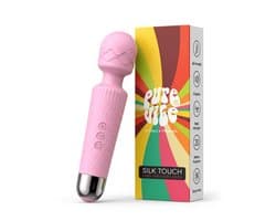 PureVibe® Silk Touch Clitoris Stimulator en Vibrator - Magic Wand Massager - Stil & Discreet - Vibrators voor Vrouwen - Seksspeeltjes - Sex Toys voor vrouwen en koppels - Roze