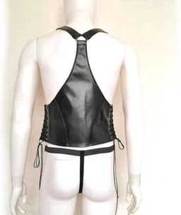 Lederen Body Harnas met Onderbroek - BDSM Set - Lingerie - Heren - String — thumbnail 3