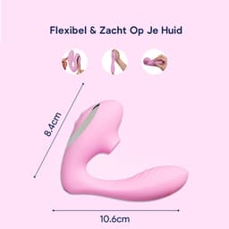 Eva® Queen Pro - Vibrator voor Vrouwen - Luchtdruk Sex Toy - G-Spot Stimulator & Clitoris Satisfyer - Seksspeeltjes voor Koppels - Dildo Vibrator - Realistisch - Erotische Audio - Sex Toys voor Vrouwen - Cadeau voor vrouw - Blossom Pink — thumbnail 4
