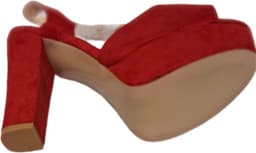 CH.CREATIONS-EROTISCHE PUMP-SUEDELOOK-RED-PLATEUZOOL 3CM/HAK12CM-38 — thumbnail 4