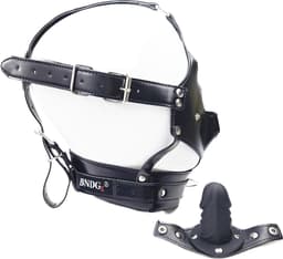BNDGx® - Extreme BDSM Masker - Nep Leer - Met Gag - SM — thumbnail 4