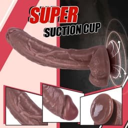Nivard Dildo - Anaal - Met Zuignap - Siliconen - Sex Toys - Voor Mannen & Vrouwen - Voor Koppels - Couples - Bruin - 29cm — thumbnail 3