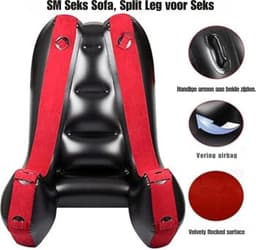 DD® Sex Stoel - Sex Meubel - Sex Chair - Opblaasbaar Kussen - 36x33x10cm - Zwart — thumbnail 7