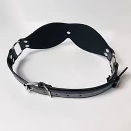 LekkerStout BDSM Lederen Oogmasker - Verstelbare Riem - Hoogwaardige Stiksels - Blinddoek | LS329 — thumbnail 6