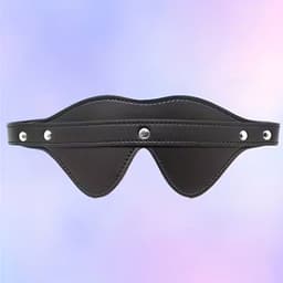 LekkerStout BDSM Lederen Oogmasker - Verstelbare Riem - Hoogwaardige Stiksels - Blinddoek | LS329 — thumbnail 4