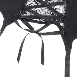 Zeloria Heren Jarretel Boxer Kant – Erotische Lingerie met Bandjes – Zwart – L – Exclusief Kousen — thumbnail 8