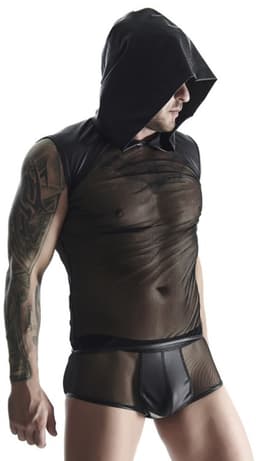 RM Mesh T-shirt met capuchon Size M — thumbnail 3