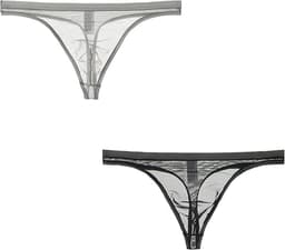 Transparante Heren String Mini Slip met Lage Taille - Ademend en Sexy Ondergoed — thumbnail 2