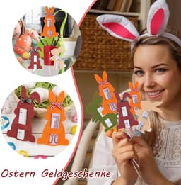 Geldcadeauset - Viltdecoraties - Pasen Vieren - 8 Stuks - 17x14cm — thumbnail 5