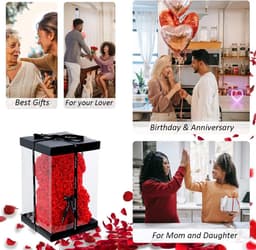 Schattige rozenbeer cadeau voor haar, Valentijnsdag, schattige decoratie voor meisjes, vriendinnen en vrouwen — thumbnail 6