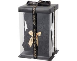 Rozen Beer - Bloemen Decoratie - Romantisch Cadeau - Handgemaakt Foam Design - 25 cm Hoog - Zwart