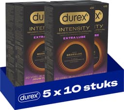 Durex Intensity Extra Glijmiddel Condooms - 10 stuks - Nieuwste generatie ultradunne, latexvrije condooms – Gedeelde lichaamswarmte x5 — thumbnail 1