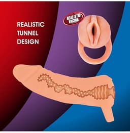 NMC 2-in-1 7 inch penisvergroter en masturbator - Huidkleur — thumbnail 6