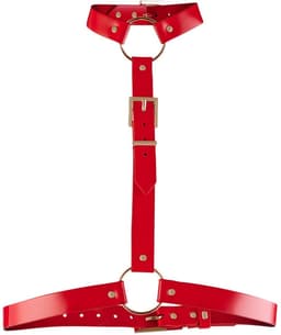 Kinky Diva – High Gloss Body Harness – Red/Gold — thumbnail 9