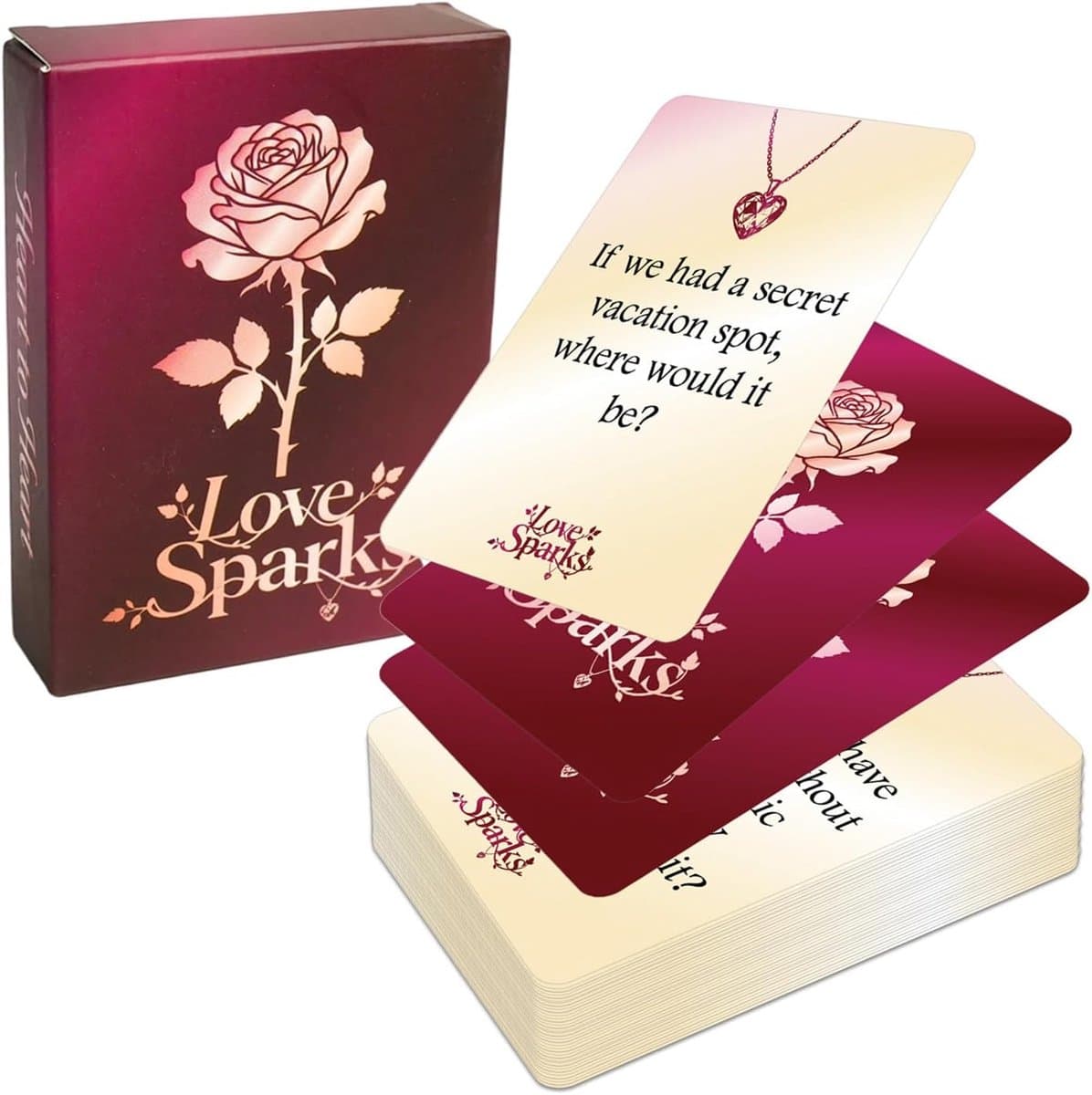 Romantisch Kaartspel - Gesprekskaarten Koppels - Verdieping Relatie - 50 Diepgaande Vragen - 8.9x6.4cm Kaart — afbeelding 1