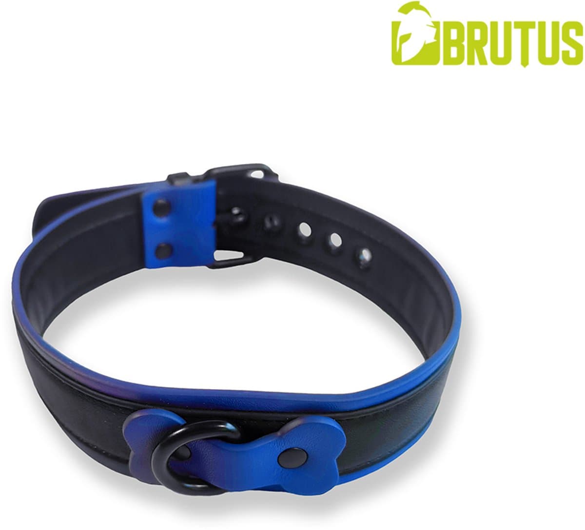 Brutus Vegan Puppy Collar - Zwart/Blauw — afbeelding 1