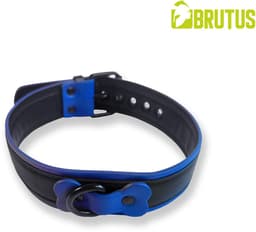 Brutus Vegan Puppy Collar - Zwart/Blauw — thumbnail 1