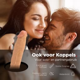 Rosebay XXL Dildo - Grote Dildo - Reusachtige Dildo - Realistische Dildo met Balzak - Dildo met Zuignap - Dildo voor Mannen en Vrouwen - XL Dildo - 31 cm - Wit — thumbnail 7