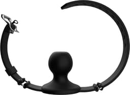 Oneay Siliconen mondknevel met ademgat – Verstelbaar BDSM accessoire – Geschikt voor diepe keeltraining en erotisch spel voor mannen, vrouwen en stellen — thumbnail 1