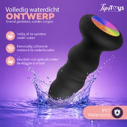 TipsToys® Vibrerende Buttplug - 2 in 1 Stotende Functie LED-Verlichting en Afstandsbediening - Anaal Seksspeeltjes voor Mannen - Sextoy met Trust functie — thumbnail 3