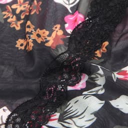 Zeloria Sexy Mesh Nachtjurk met Bloemenprint en Split – Transparante Lingerie Jurk met Kant en Slip – Verleidelijke Nightgown Dames – M — thumbnail 10
