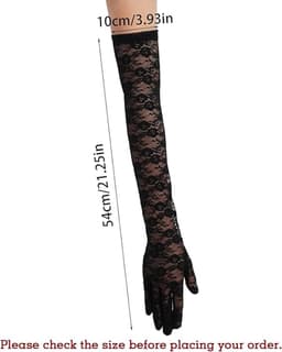 1 Paar Dames Kanten Handschoenen Lange Elegante Theekransje Engagement Dans Cocktail Party Opera Handschoenen, wit — thumbnail 2