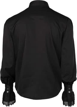 Heren Shirt - Renaissance Blouse - Theatrale Kleding - Ruches en Kant - Raadpleeg Maattabel — thumbnail 3