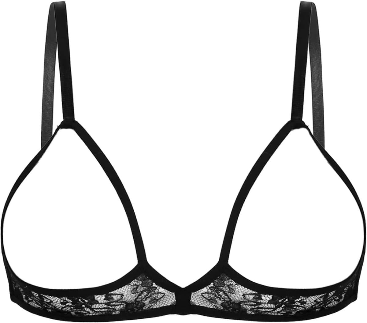 Dames kanten beha met blote rug en push-up effect | Sexy kanten lingerie string — afbeelding 1