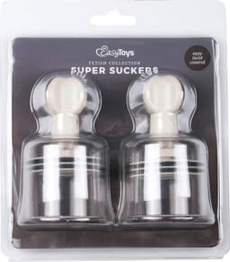 EasyToys - Tepelzuigers Groot - Tepelzuigers Set voor Mannen en Vrouwen - BDSM - Sex Toys voor Vrouwen - Seksspeeltjes - Clitoris Stimulator - 2 stuks - Transparant — thumbnail 2
