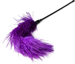 EasyToys - Paarse, Lange Kietelaar met Veren - Tickler - BDSM - Sex Toys voor Vrouwen en Mannen - Paars — thumbnail 3