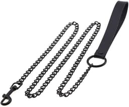 Choker met Riem - Gothic Sieraden - PU Leer - BDSM Halsband - Punk Sieraad - Zwart — thumbnail 2
