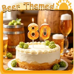 Verjaardagskaarsen met bierthema - 48e verjaardag - leuk cadeau voor mannen - voor bierliefhebbers - Velnivo — thumbnail 4