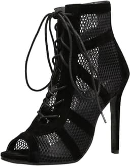 Dansschoenen met stiletto hoge hakken voor dames, 7 cm hak, peep toe sandalen, comfortabele latin dansschoenen met antislipzool, elegante danshakken voor dansevenementen — thumbnail 1