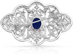 Broches Art Deco Retro Strass Bruiloft Mode Glam Outfits Vintage Bruids Bloem Kristal Lint Broche Party Gift voor Vrouwen Dames — thumbnail 3