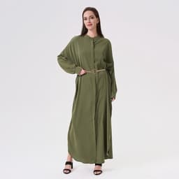 Islamitische jurken voor vrouwen, jilbab voor dames, Arabische jurk voor Turkse vrouwen, bescheiden kleding voor moslimvrouwen, lange jurk voor dames, elegant — thumbnail 5