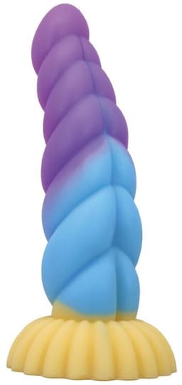 Unicorn Tricolor Fantasy Siliconen Dildo — thumbnail 3